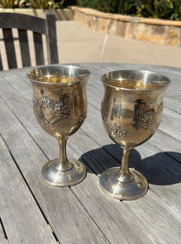 Set Of 2 Reed & Barton Sterling Silver Goblet Francis 1 X569C 5.5 Troy Ounces