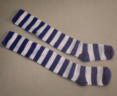 専用2 Blue and White Thigh High socks 275081 | eBay