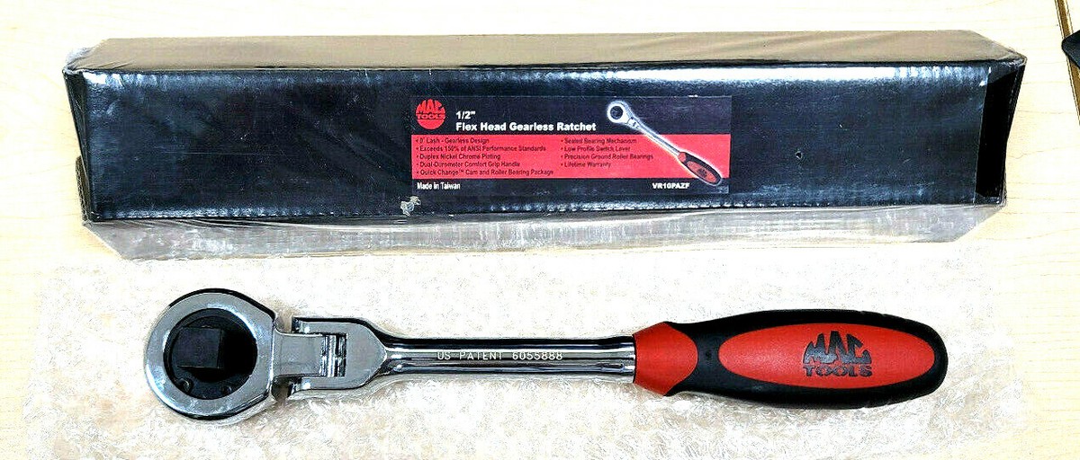 🔥 NEW Mac ™ Tools Flex Head Gearless Zero Click Ratchet 1/2
