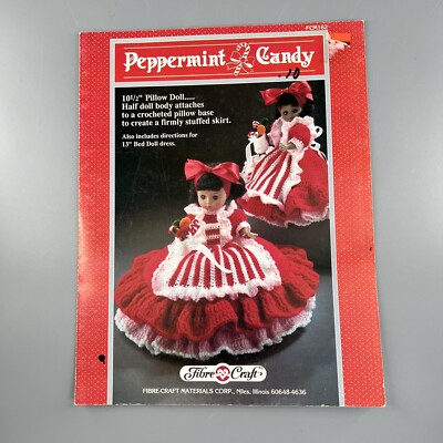Fibre Craft - Peppermint Candy - FCM162 Doll Outfit Crochet Leaflet Instructions