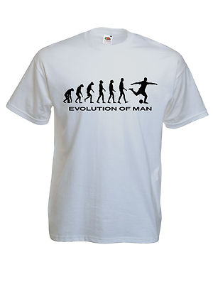 Evolution of man Herren Humorvolles T-Shirt FOOTBALL, S, M, L, XL, NEU.. NEW