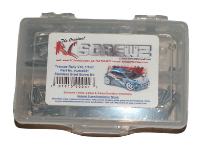 TRAXXAS RALLY VXL 1/16TH RC SCREWZ SCREW SET STAINLESS STEEL TRA041