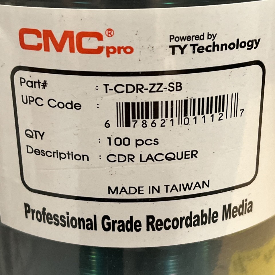 100 JVC Taiyo Yuden CMC Pro 52X Silver Thermal Lacquer Printable Value ...