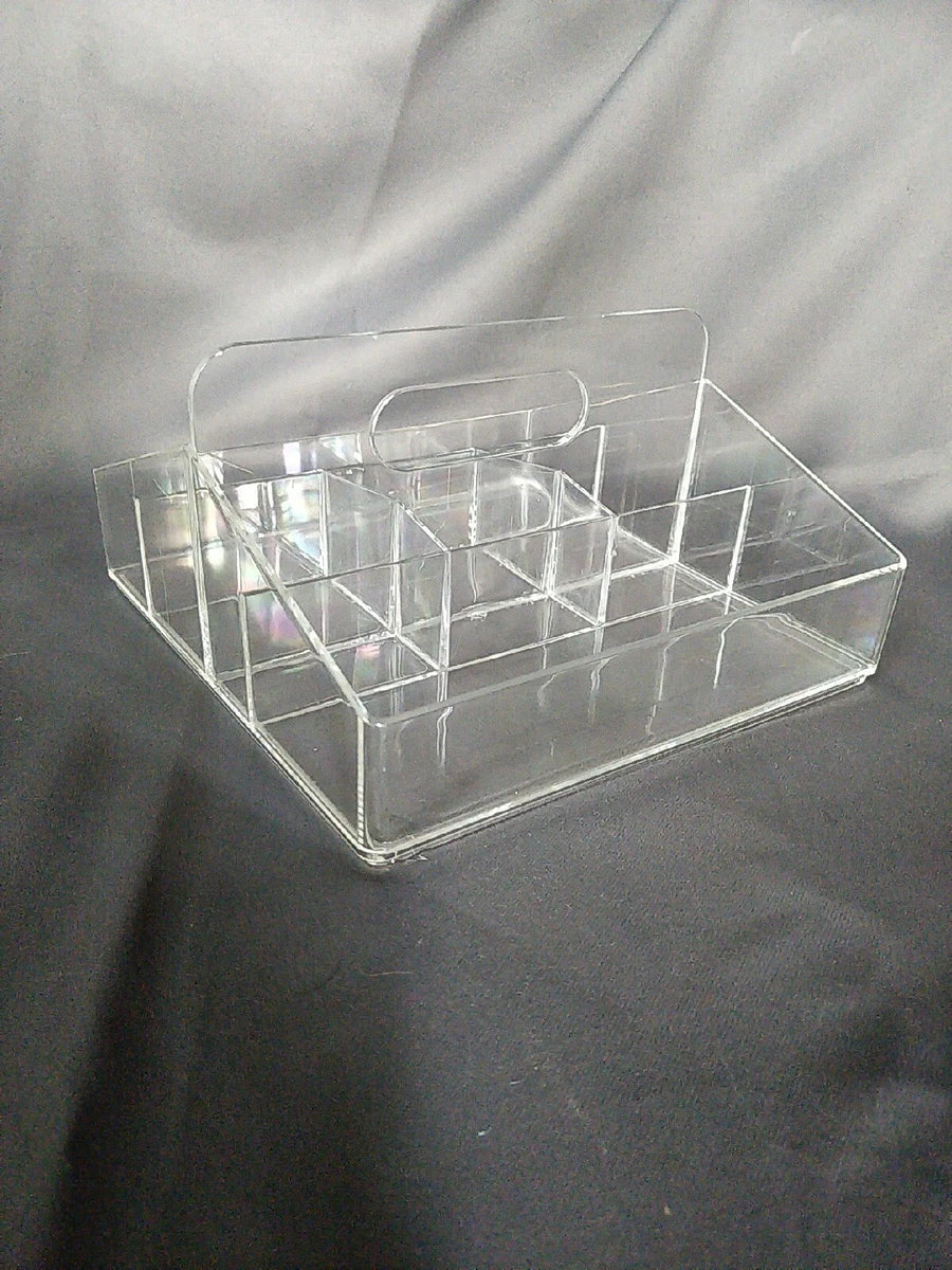 Acrylic Makeup Caddy With Handle Saubhaya Makeup