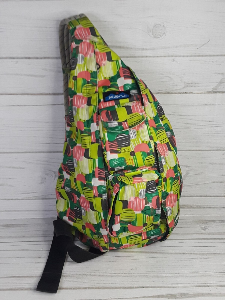 Kavu Rope Sling Crossbody Neon Multicolor Bag Compact Light  display picture 1