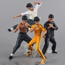 4Pcs/set Bruce Lee Action Doll Toy Series Doll Statue Bruce Lee Model Gift New