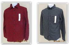 Goodfellow  Co. men's flannel button down Collared shirts MINI-CHECKS soft warm