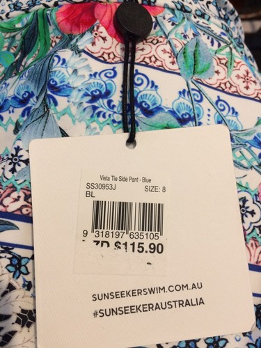 Sunseeker Vista Tie Side Pant Bikini New with tags NWT 8 RRP $99.95 - Bild 3 von 3