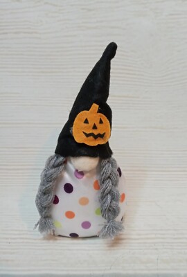 New! MINI 6.5'' Fall GNOME Shelf Sitter Doll Decor Witch Pumpkin Halloween Hocus
