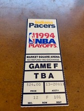 1994 NBA Finals Playoff Basketball Ticket #4 Indiana Pacers v New York Knicks
