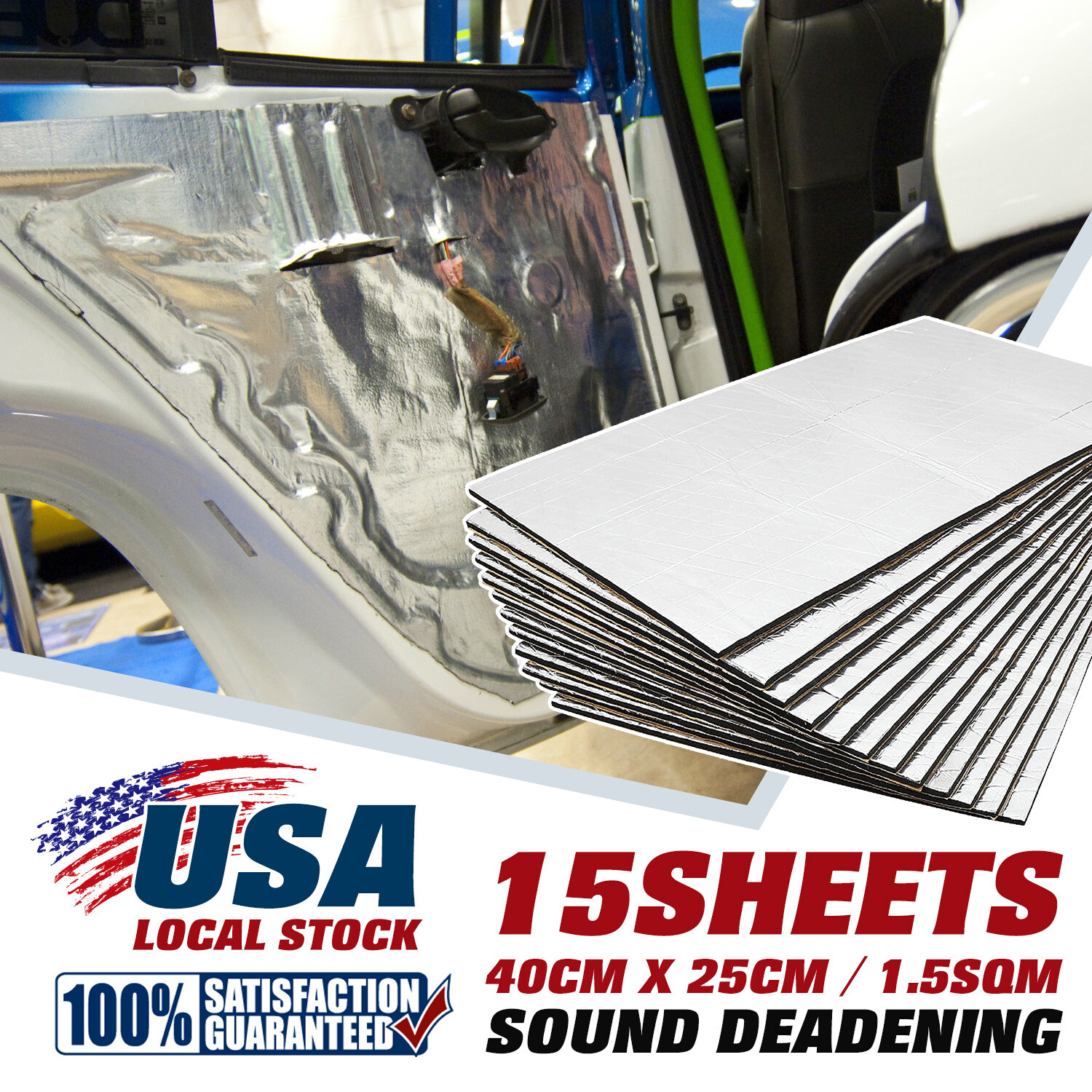 16Sqft Sound Deadener Mat Car Heat Shield Insulation Thermal Noise Killer Reduce