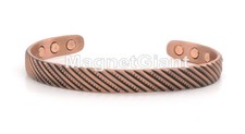 Large - Solid Copper High Power Magnetic Bangle Bracelet Cuff Man  Women BG18C