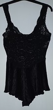 Size M Black Laced Playsuit by Unknown