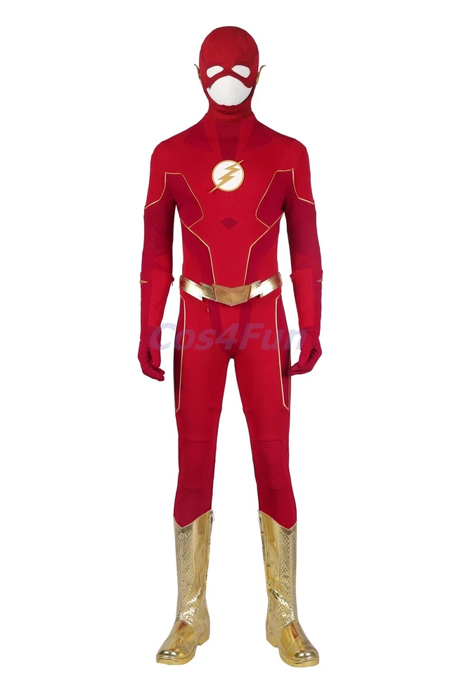 The Flash Costume Season 8 Barry Allen Cosplay Suit Shoes Outfit - Image 3 of 4