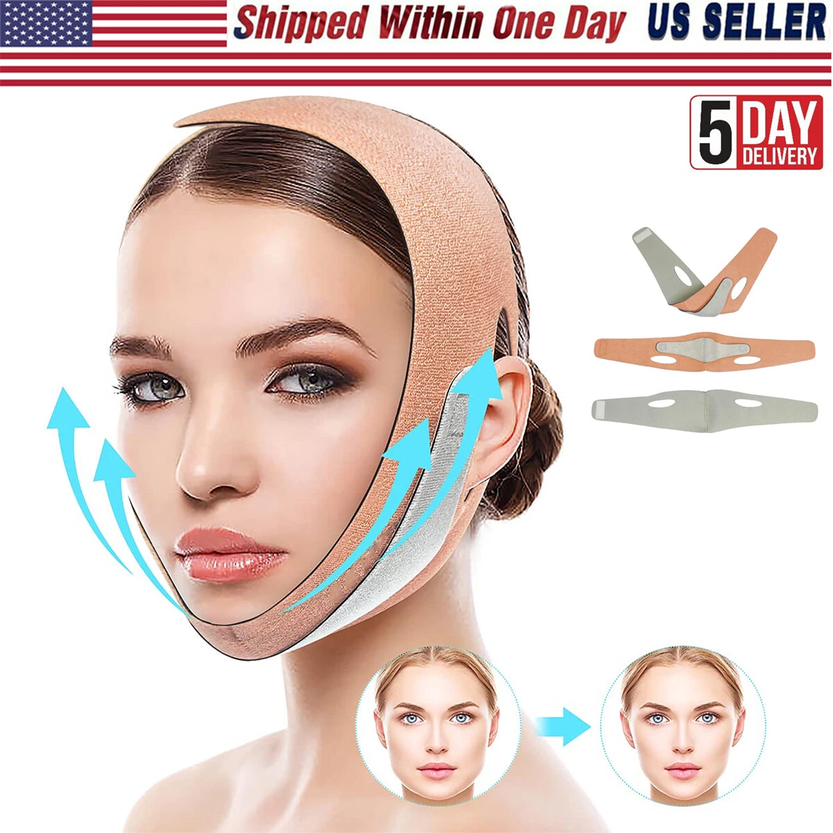 V Face Lift Slim Strap Belt Double Chin Reducer Anti Wrinkle Aging