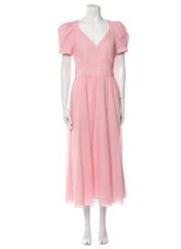 $545 LoveShackFancy Women's Pink Hutchinson Silk-Blend Dress Size 12 NWT