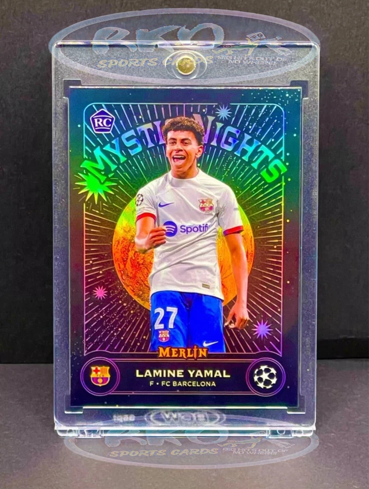 Lamine Yamal RARE ROOKIE RC REFRACTOR TOPPS CHROME INVESTMENT CARD SSP ROY MINT - Image 4 of 4