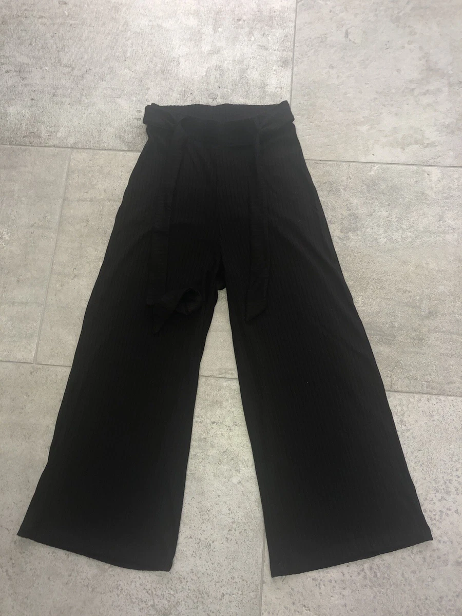 Ladies black shop cropped trousers