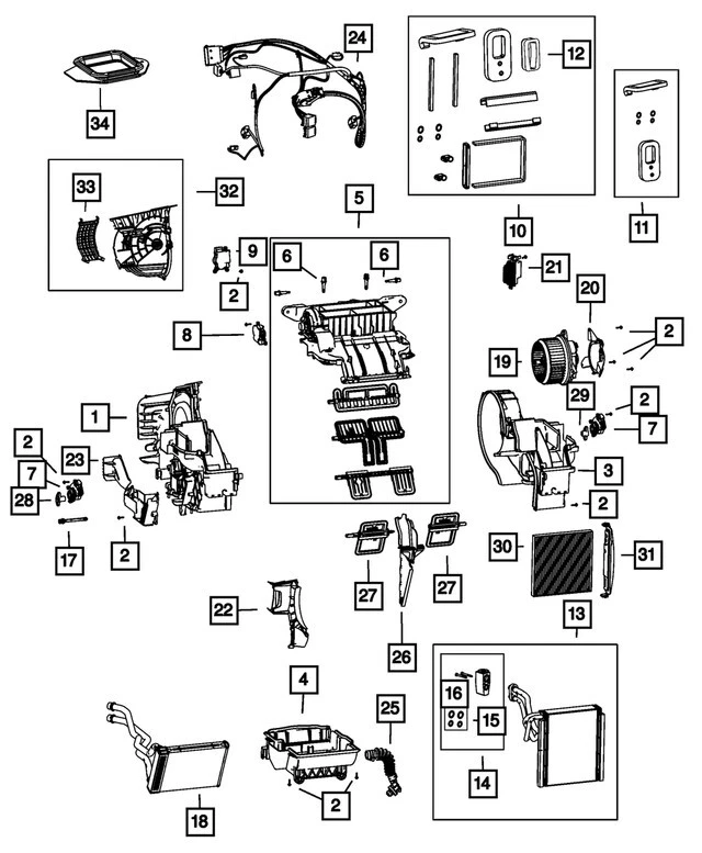 MOPAR 68225055AB 吹风机及车轮电机 适合 - 2014 - 2016 道奇飞镖 — 第 3/4 张图片