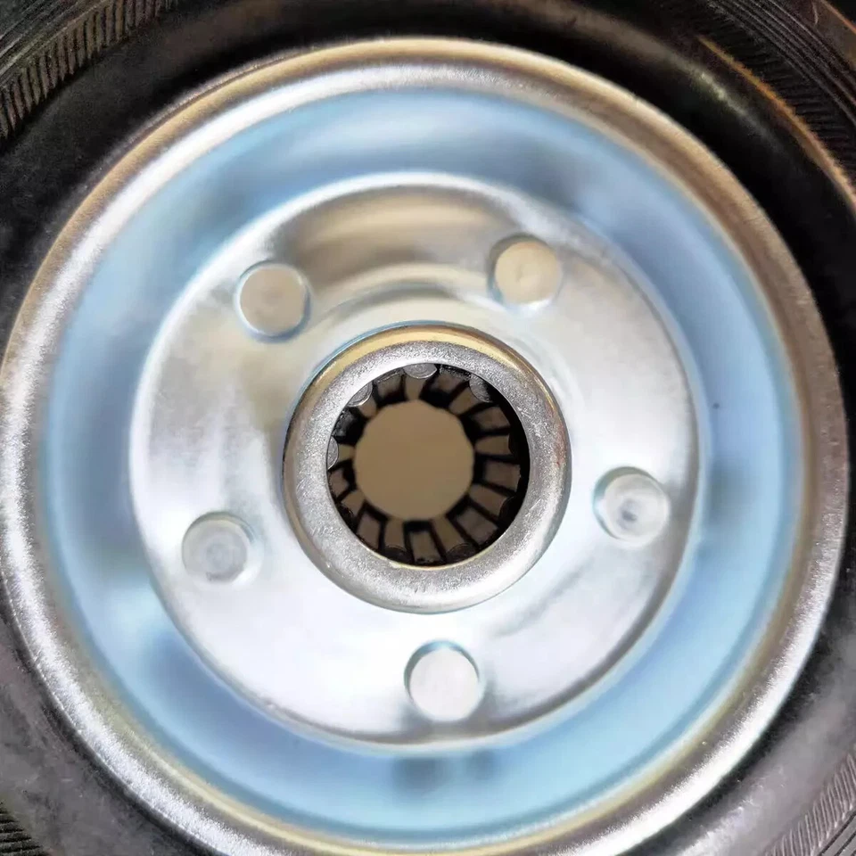 4Ruote Per Carrello Rotella 75 a 125mm 360°Con Piastra Di Fissaggio E Bloccaggio - Immagine 4 di 4