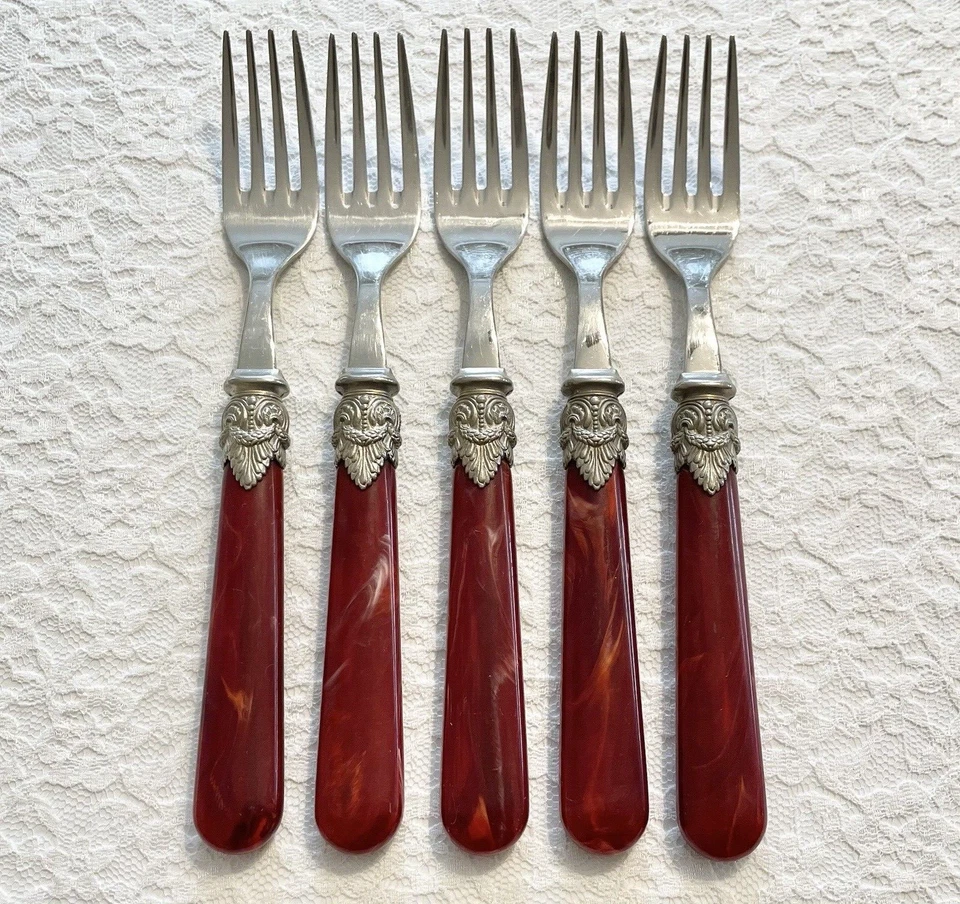 (5) Tenedores de cena Inox NAPOLEON BURDEOS 18/10 acero inoxidable 7 5/16" *ENVÍO GRATUITO* Foto 2 de 4