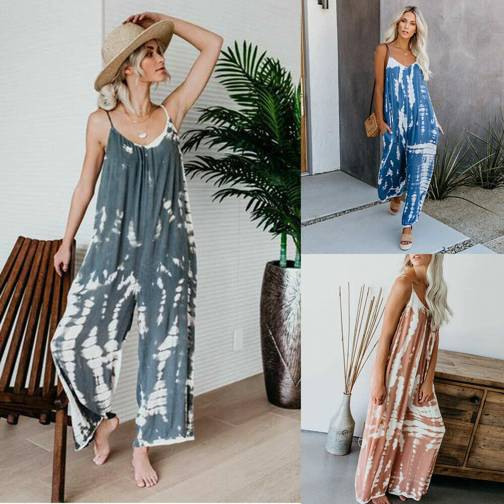 Sage Green Boho Sleeveless Jumpsuit Made In USA