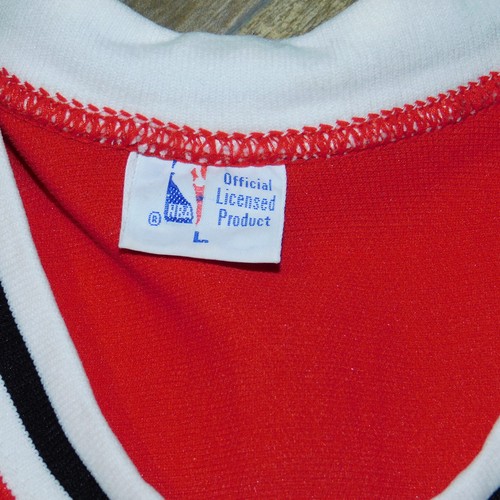 Camiseta deportiva vintage de los Chicago Bulls Jordan 23 #22 de los años 80 error en la espalda de la NBA tejida en arena L - Imagen 8 de 9