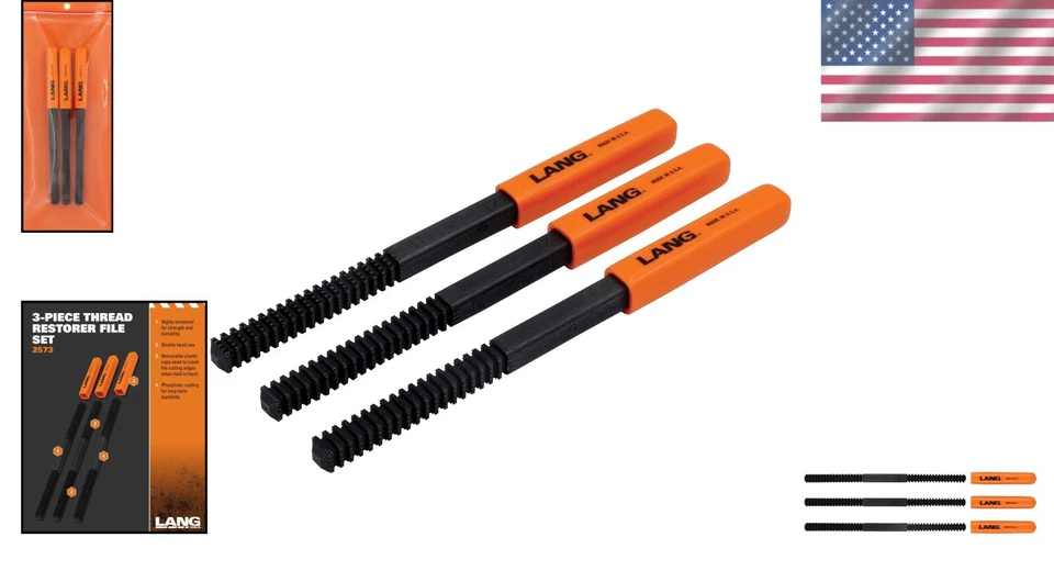 User-Friendly 3-Piece Thread Restorer File Set - Easy Install for Professionals - Image 2 of 4