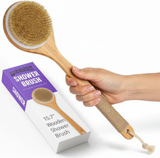 Bath Body Brush for Women Men, Back Scrubber Shower Brush Exfoliating Back, Bo