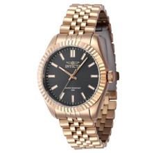 Invicta Specialty Oxford Women's Watch 36mm Rose Gold Black Dial 47508 New