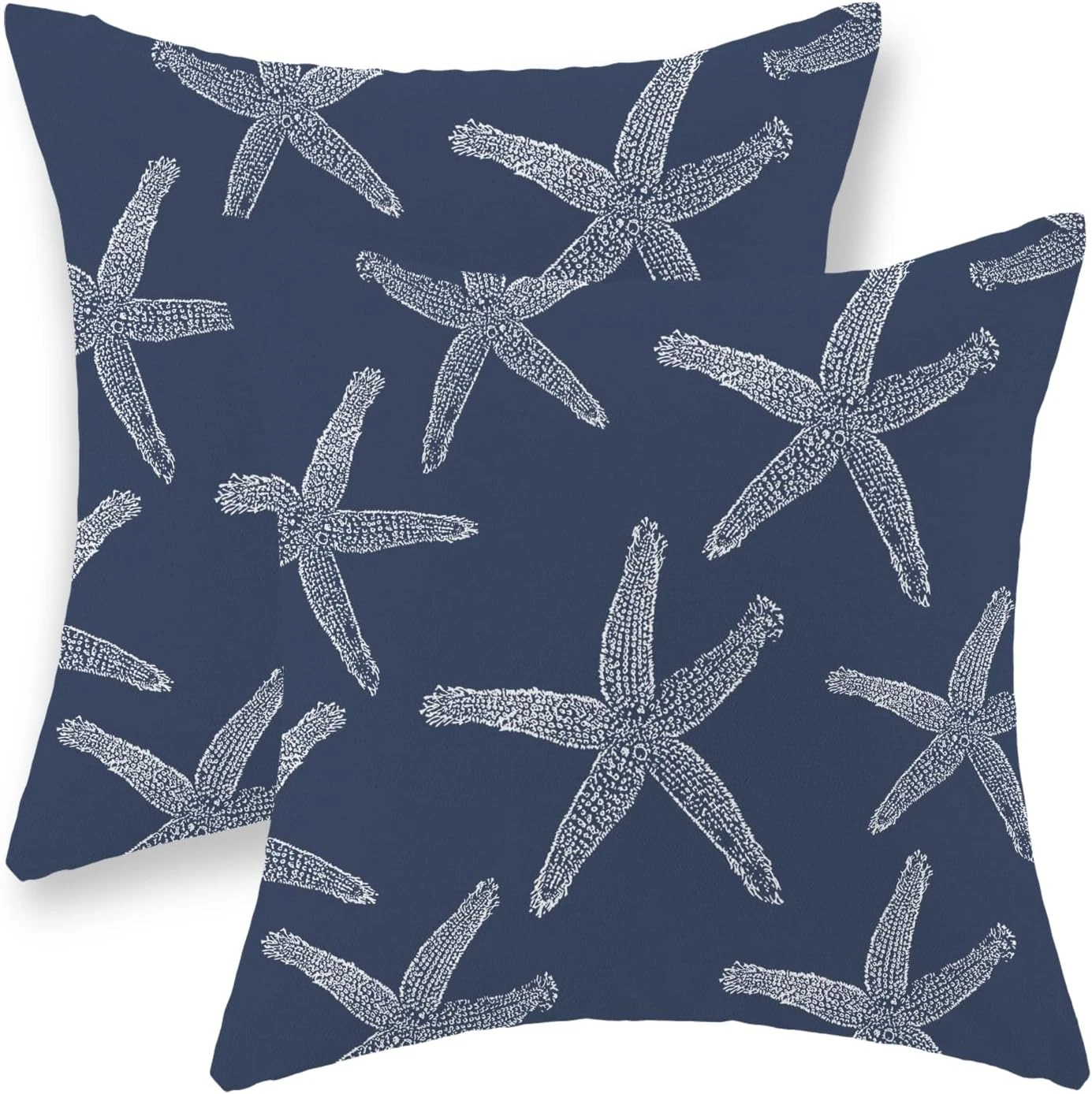 Navy Blue Starfish Pillow Covers 18x18 Inch Set of 2 Coastal Throw Pillows Summe
Opens in a new wind
