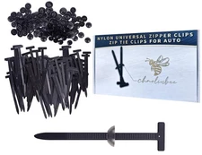 200pcs Universal Nylon Cable Ties, Heavy Duty 11lb Tensile Strength, UV Resis...