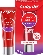 Colgate Max White Ultimate Radiance Whitening Toothpaste 75Ml - 10X Whiter Teeth 19.99 per litre