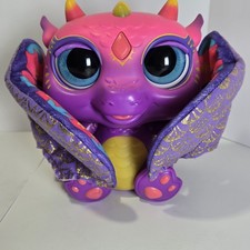 FurReal Moodwings Baby Dragon Interactive Pet Pink Purple Glowing Eyes Wings EUC
