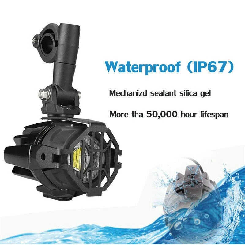 Adventure Motorcycle White LED Fog Lights Auxiliary For BMW R1200GS 750GS  Foto 2 de 4