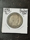 1898 S Barber Silver Quarter Good Condition U.S. 25c Type Coin (Raw18787)