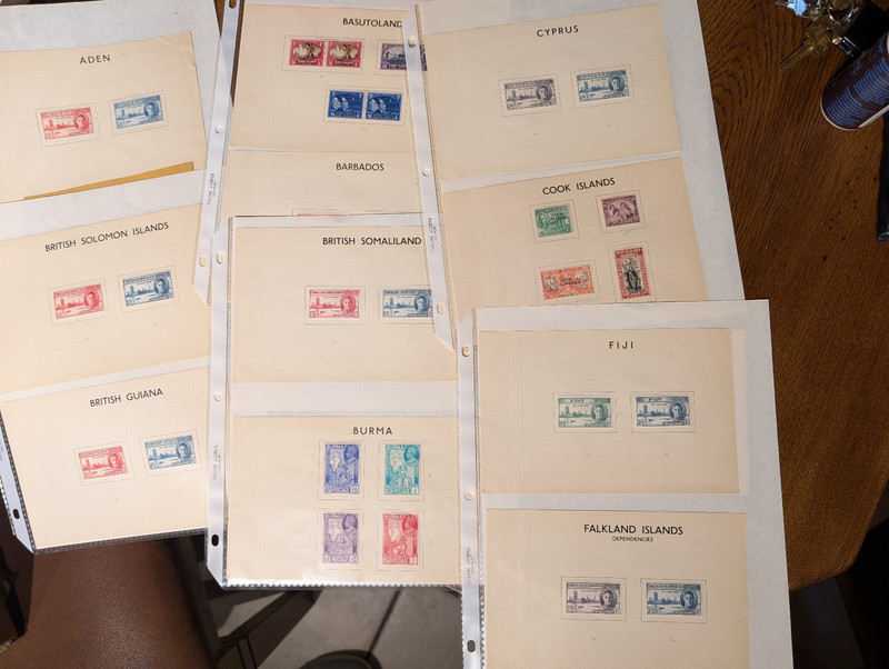 1946 British Empire Peace Omnibus Issues Mint hng  Set  123 Stamps 51 countries