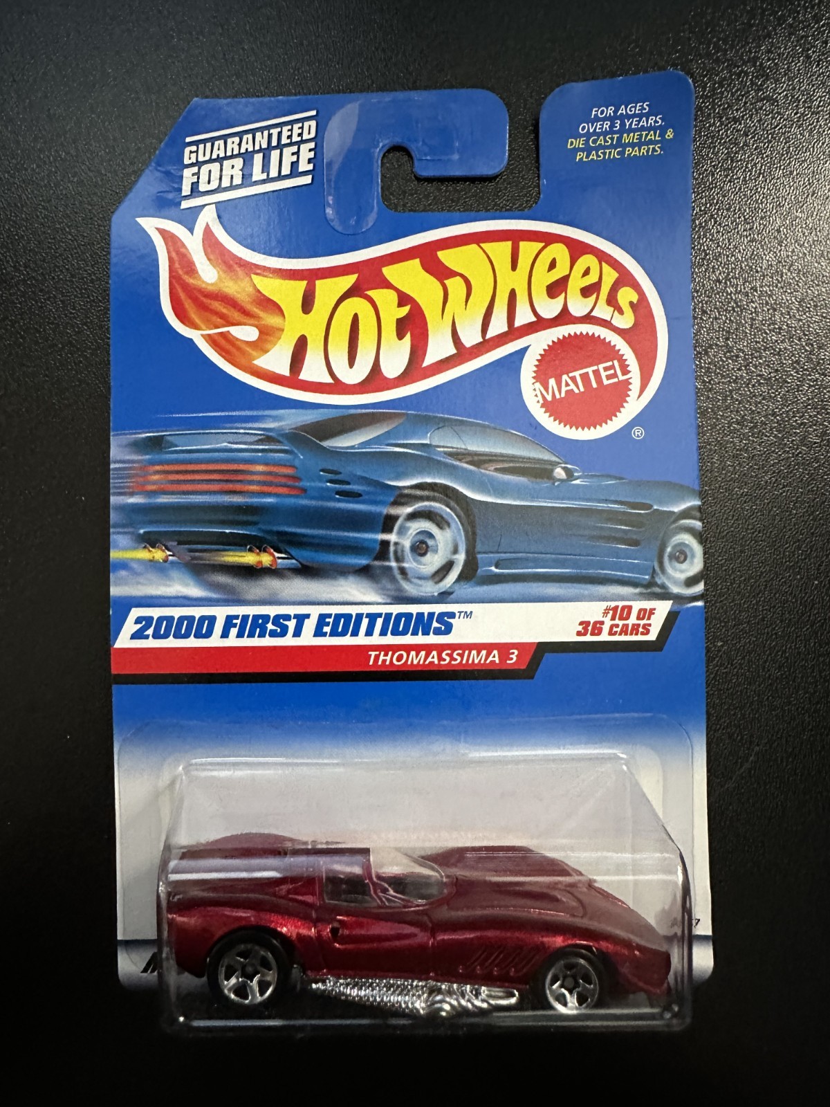 Hot Wheels #070 | Thomassima III (Metalflake Dark Red) | 2000 First Editions
