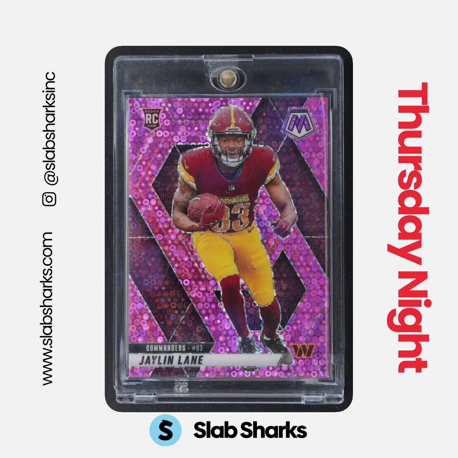 2025 PANINI MOSAIC #306 JAYLIN LANE ROOKIES NO HUDDLE PINK PRIZM RC ROOKIE /20