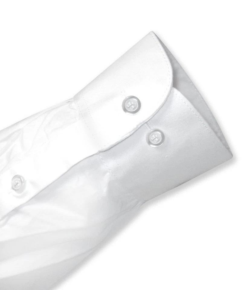 Camisa de vestir Biagio para hombre 100 % ALGODÓN color BLANCO liso talla 18 36/37 Foto 4 de 4