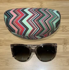 Missoni Cat Eye Sunglasses Made In Italy W/ Case