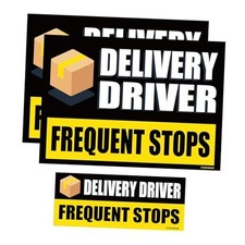 Delivery Driver Car Magnet - Eye-Catching, Reflective, Weather-Resistant Black
