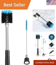 Versatile 2-in-1 Bottle and Straw Brush for All Your Drinkware - Dishwasher Safe