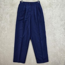 Seperate Impressions By Koret Vintage Womens Pleated Front Blue Dress Pants Sz 8