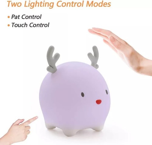 Lampada da Tavolo Bambini Luce Notturna Carina Camera da Letto, Luce in Silicone - Foto 4 di 6