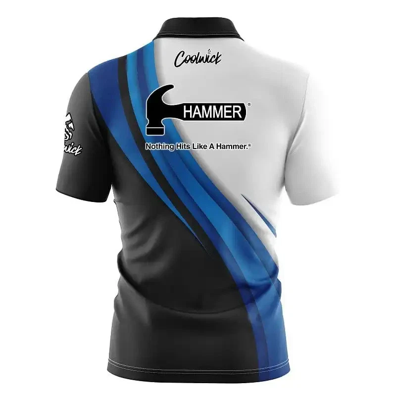 Hammer Blue Flutter Fast Track CoolWick Bowling Jersey