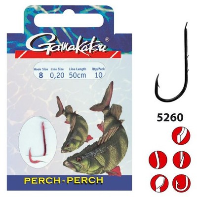 Gamakatsu Booklet Perch 5260R Gr.4 0,25mm 50cm