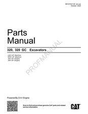 Caterpillar Cat 320 320 GC Excavator Parts Catalog Manual M0107537