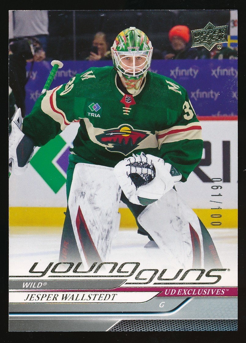 2024-25 Upper Deck Young Guns Exclusives Jesper Wallstedt #202 061/100 RC