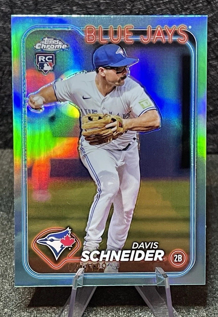 2024 Topps Chrome - Davis Schneider (RC) #290 True Aqua Refractor /199